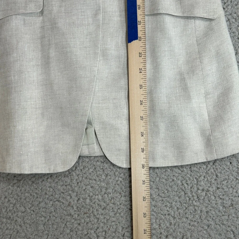 Brooks Brothers Milano Fit Linen Blazer‎ Beige Two Button Jacket Womens Size 4